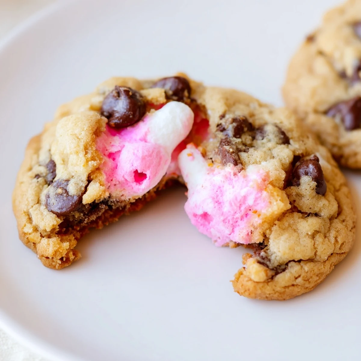 Chocolate Chip Peep Stuffed Cookies