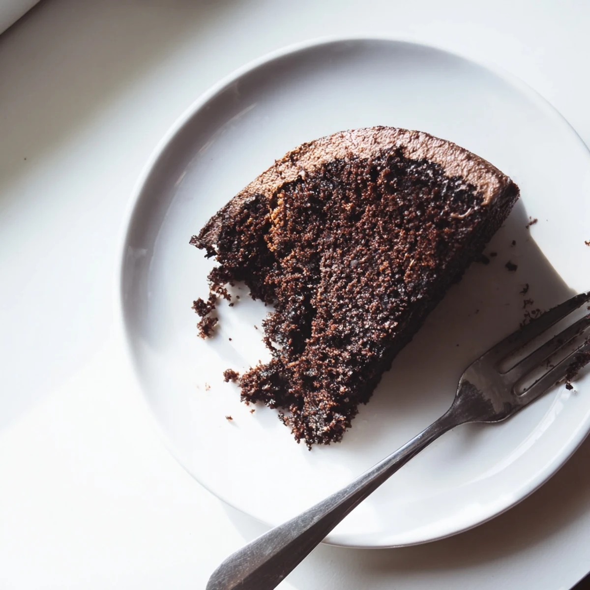 Rich chocolate cake with mayonnaise baked to golden perfection with moist tender crumb