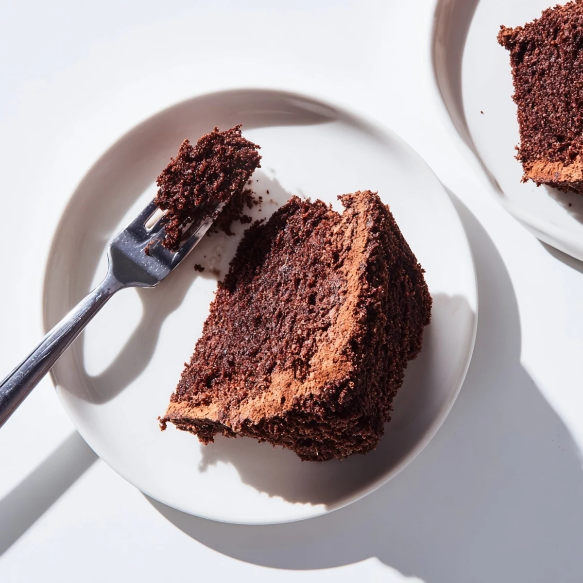Homemade chocolate cake with mayonnaise displaying irresistibly moist texture and dark cocoa crumb